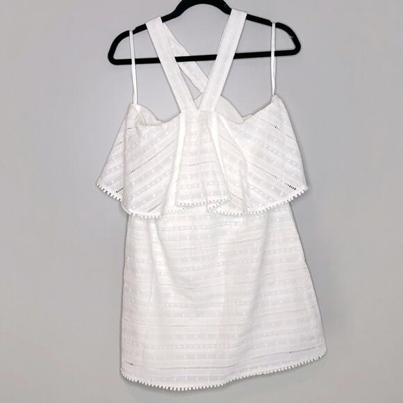 NWT Foxiedox White Eyelet Halter Lined Dress Size Small - Picture 4 of 10